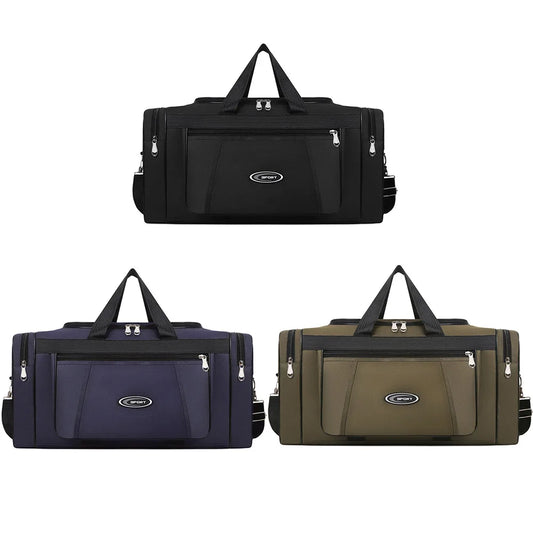 Weekend Duffle Bag Large Capacity Oxford Trip Work Storage Bag Waterproof Portable Unisex Zipper Outdoors Business Duffle Bag