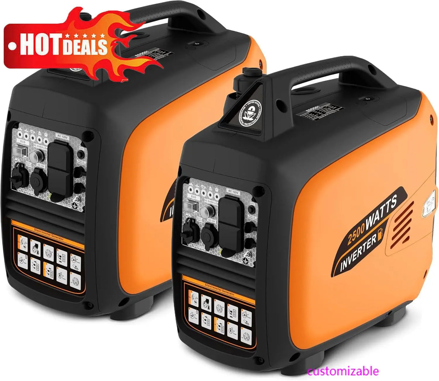Generator 2500W Gas Powered,Super Quiet Emergency，