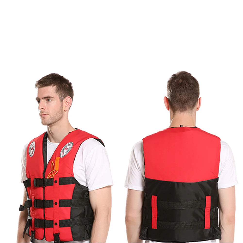 Boating Life Jacket Water Sports  Life Vest for Kids Adults Red