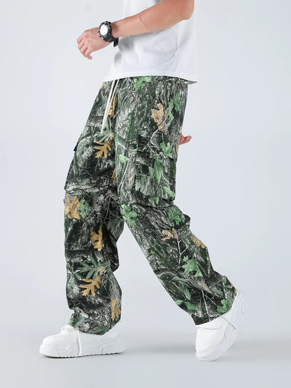 Three-color  Camouflage Leaf Pattern