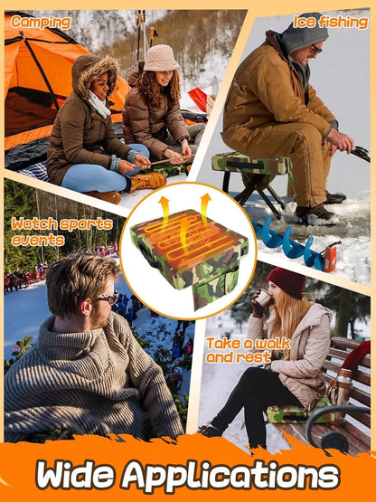 Camouflage Heated Seat Cushion for Sports Fields Outdoor