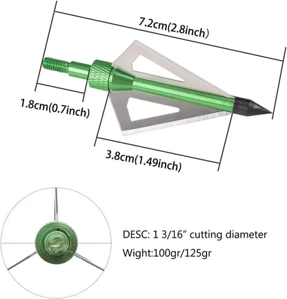 Crossbow Bolts 20 Inch Carbon with Hunting Broadheads 6 Pack