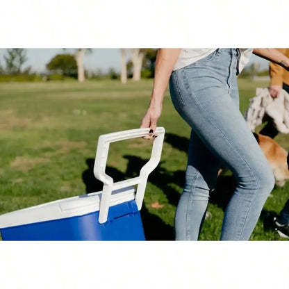 Hard-Sided Cooler (with Wheels) Blue 38-Quart