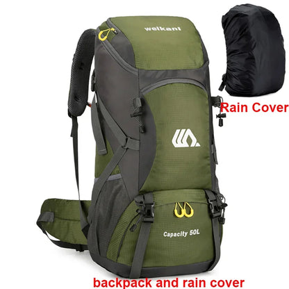 50L Large Waterproof Mountaineering Backpack Camping Men Hiking Bag Tourist Rucksack  Outdoor Sports Climbing  Bag Luggage Travel