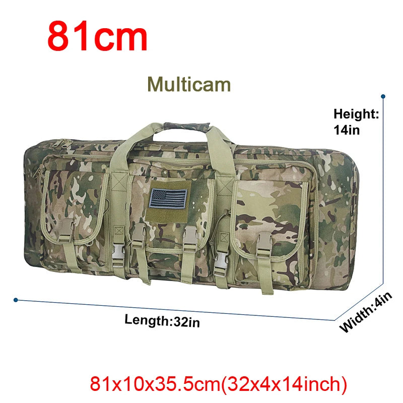 32 38 42 48 inch Tactical Double Rifle Case Molle Bag