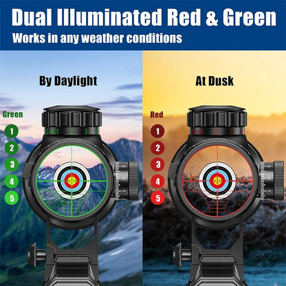6-24x50 Rifle Scope Illuminated Red/Green Reticle