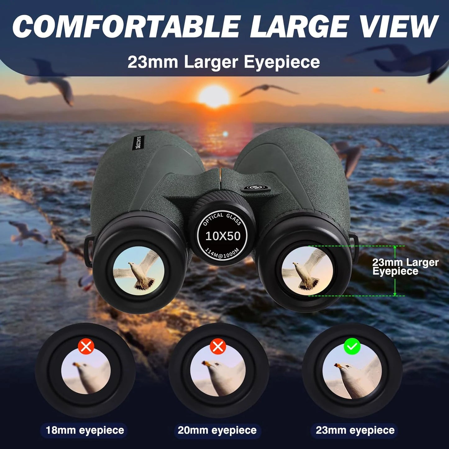 Portable 10x50 Telescope Professional Binoculars