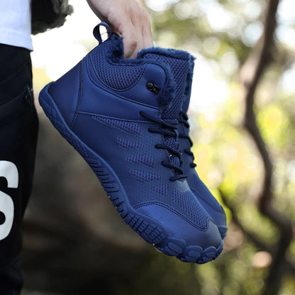 Womens Mens Barefoot Shoes Waterproof  Fur Lined Anti-Slip