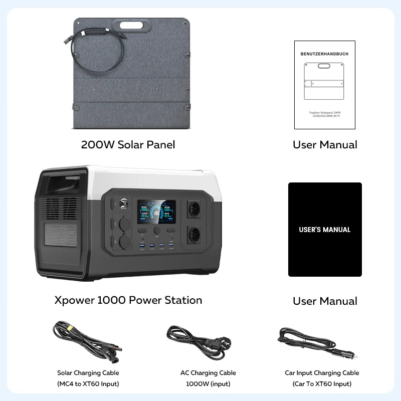 XP1000 Powerbank 1800w Portable Power Station,