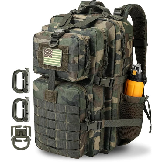 45L Tactical Backpack  Bottle Holder, 3-Day Pack