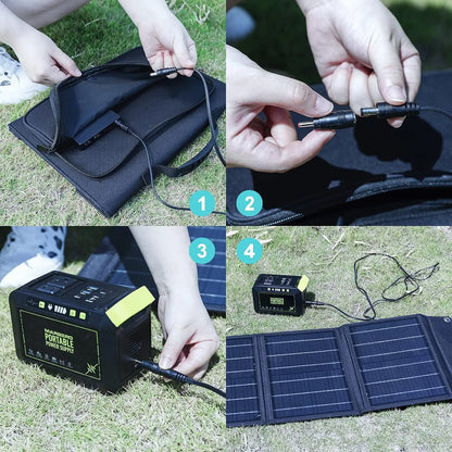 18V Foldable Solar Panel 30W/60W/100W – Portable Solar Charger