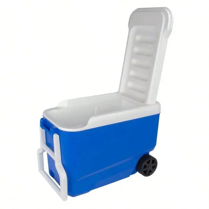 Hard-Sided Cooler (with Wheels) Blue 38-Quart