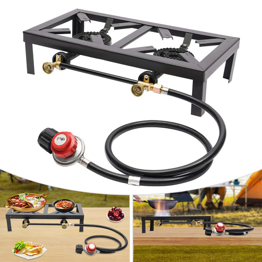 Portable Camping Gas Stove Double Burner