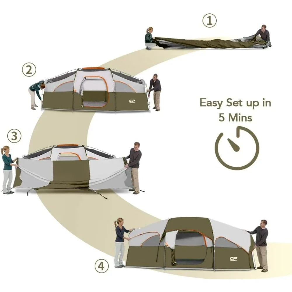 Tent 8 Person Camping Tents, Weather Resistant