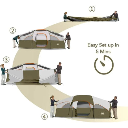 Tent 8 Person Camping Tents, Weather Resistant