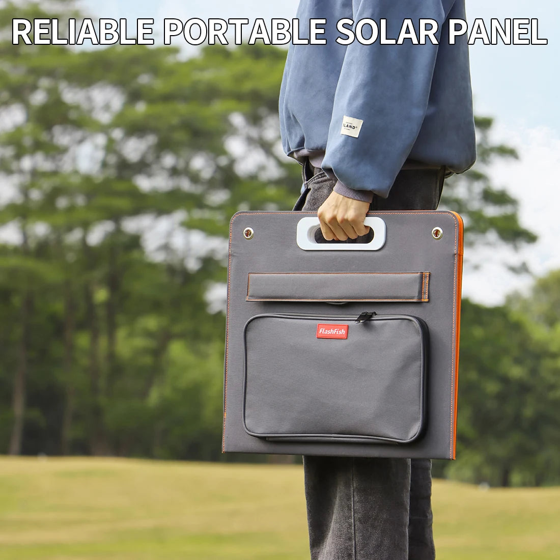 FF Flashfish 18V 60W Portable Foldable Solar Panel Solar Charger with DC Output USB-C QC3.0 for Phones Tablets Camping RV Trip