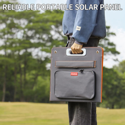 FF Flashfish 18V 60W Portable Foldable Solar Panel Solar Charger with DC Output USB-C QC3.0 for Phones Tablets Camping RV Trip