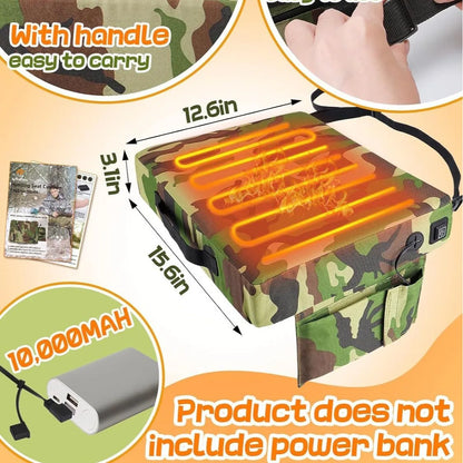 Camouflage Heated Seat Cushion for Sports Fields Outdoor