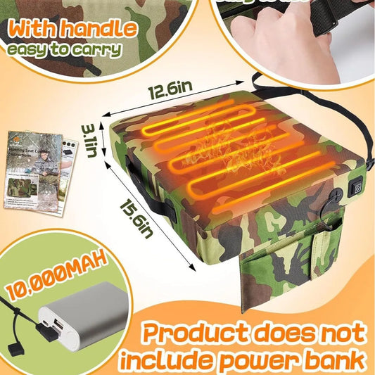 Camouflage Heated Seat Cushion for Sports Fields Outdoor