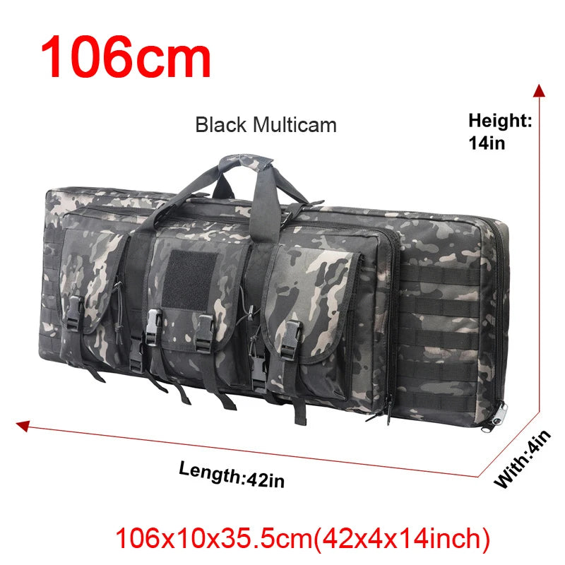 32 38 42 48 inch Tactical Double Rifle Case Molle Bag