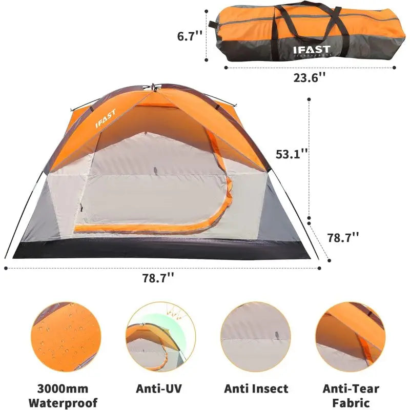 Family Camping Tent Portable Lightweight Waterproof