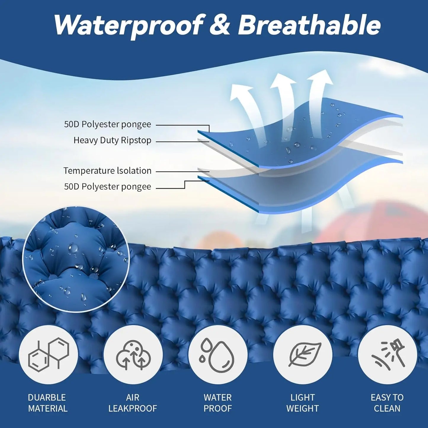 Sleeping Pad - Ultralight Inflatable Sleeping Mat