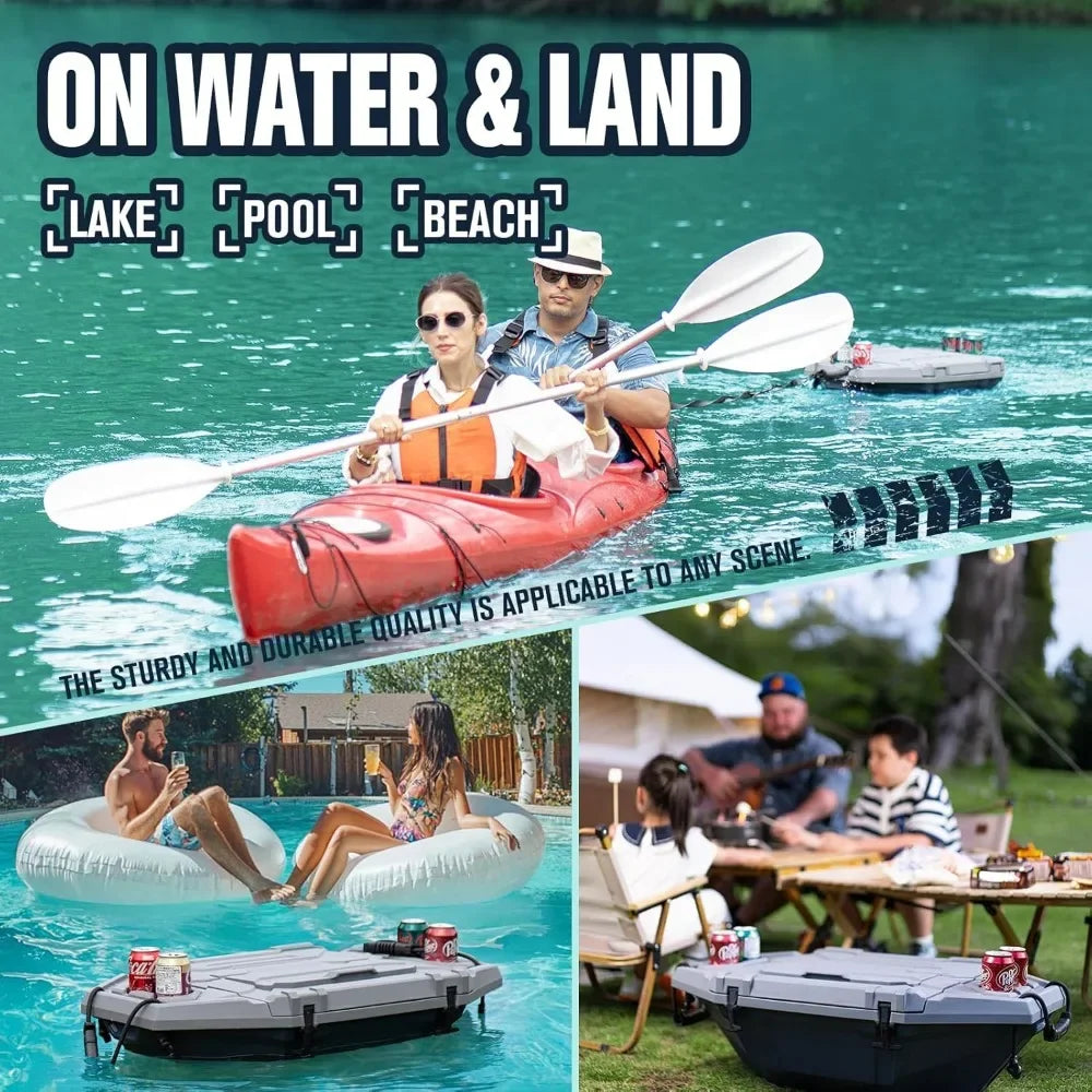 Floating Cooler – 32 QT up to 60 Hours Amphibious Ice Chest