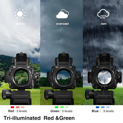 4x32 Tactical Riflescope with Fiber Optic Sight