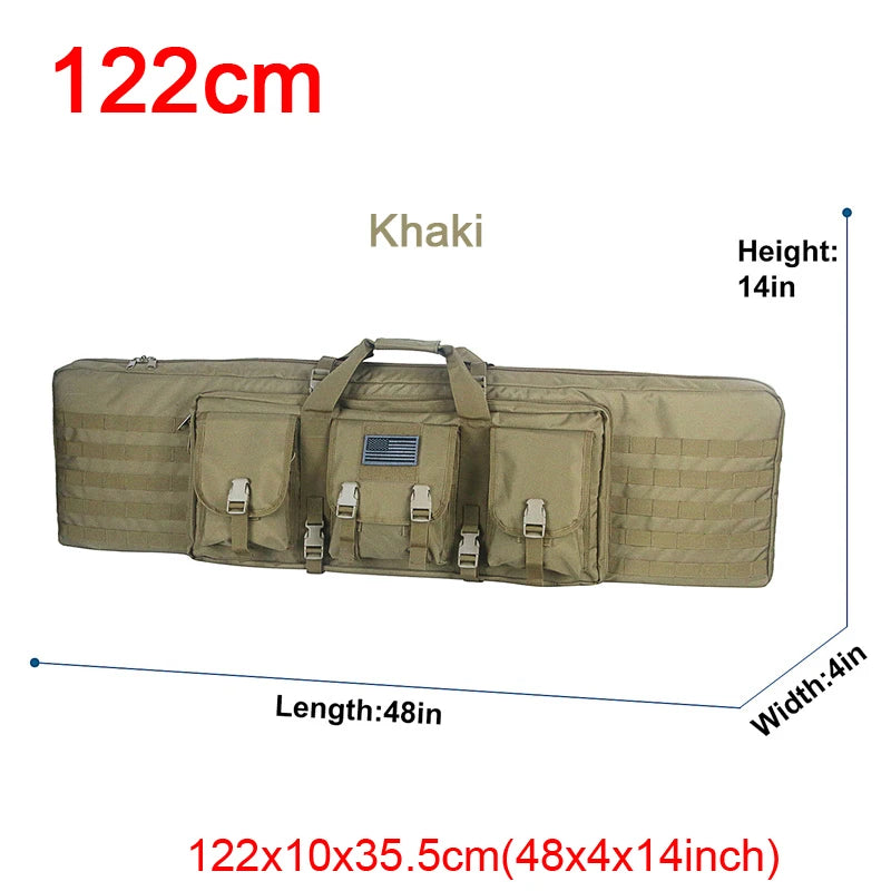32 38 42 48 inch Tactical Double Rifle Case Molle Bag