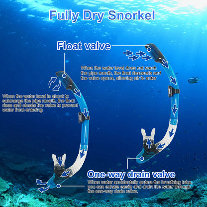 Snorkeling Gear for Adults,Diving Mask Snorkel Diving Fins