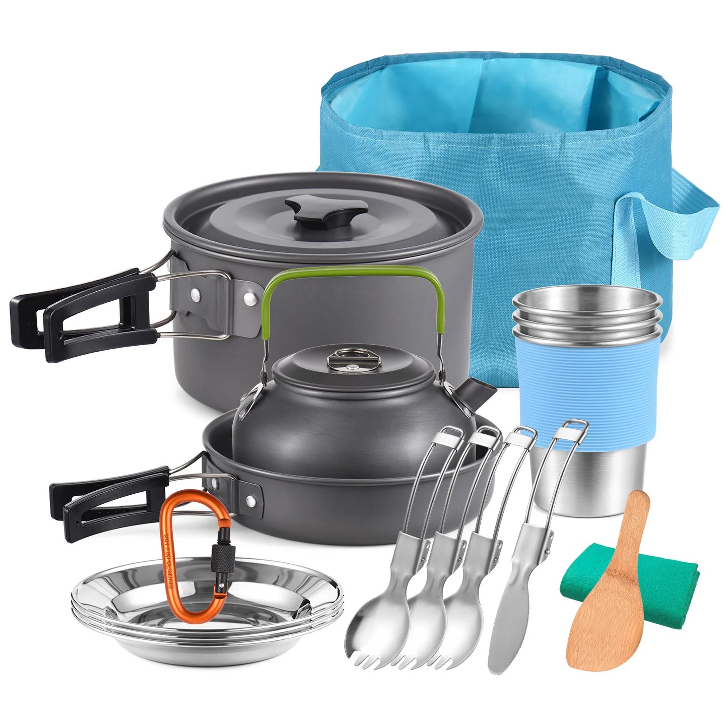 Camping Cookware Mess Kit Outdoors Camping Pot