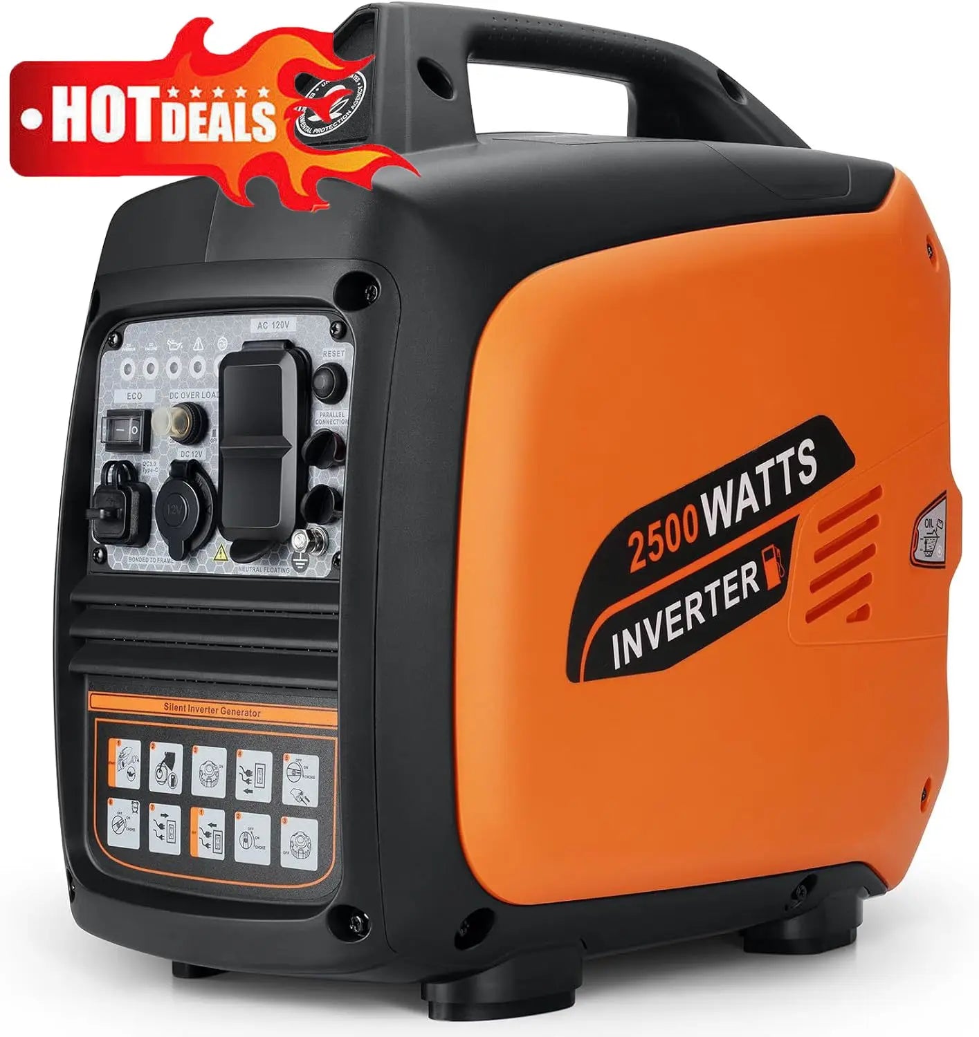 Generator 2500W Gas Powered,Super Quiet Emergency，
