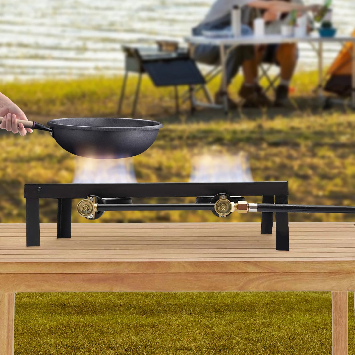 Portable Camping Gas Stove Double Burner