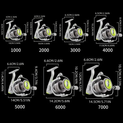 W2 Spinning Reel - 7+1 Bearings, 5.2 Gear Ratio