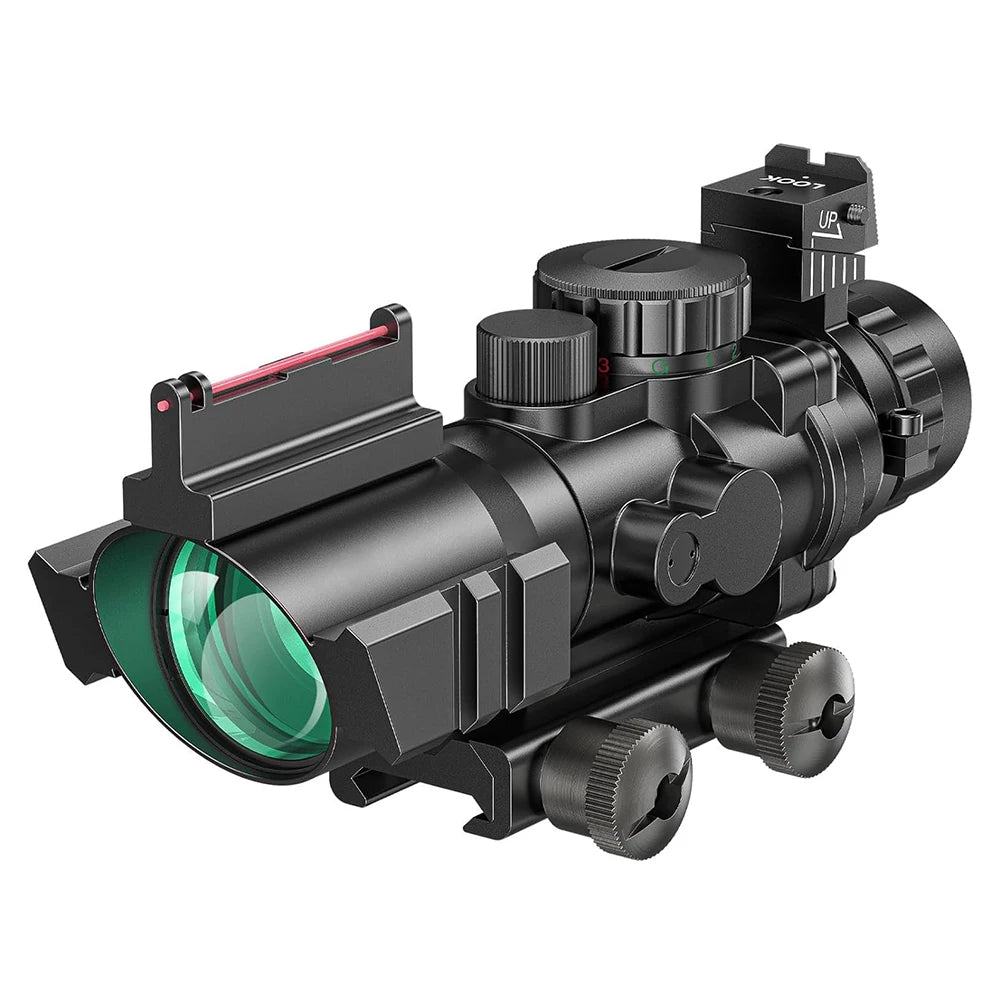 4x32 Tactical Riflescope with Fiber Optic Sight