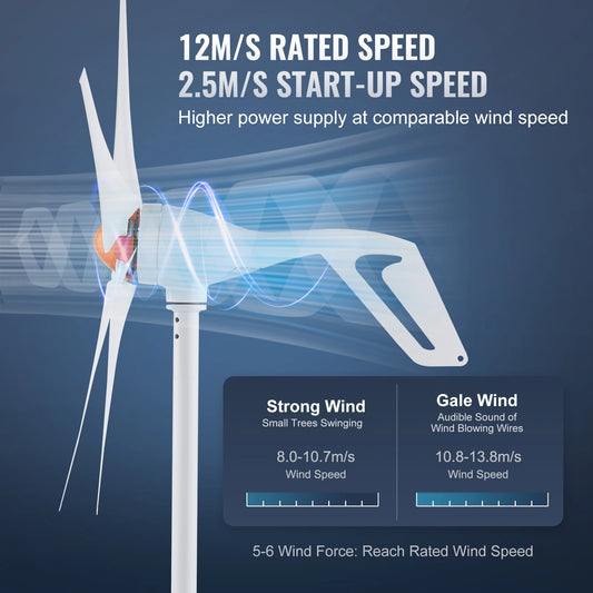 12V 500W/800W Wind Turbine Wind Power Generator