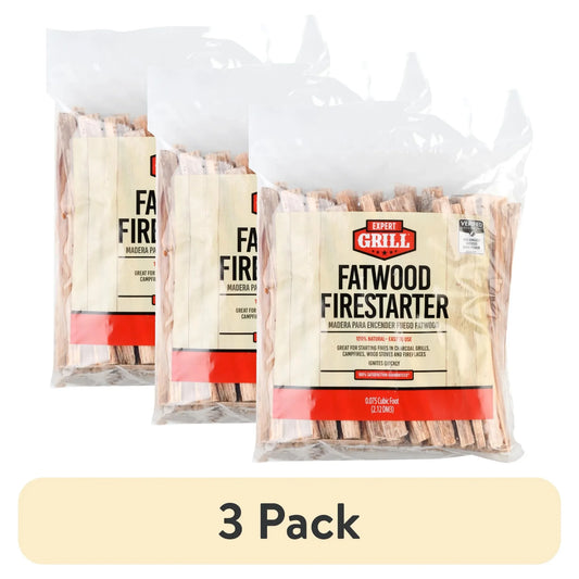 3-Pack of 3-Pound Firelighters, Natural, Chemical-Free
