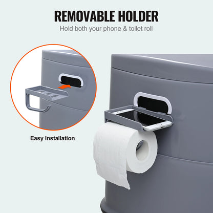 Portable Toilet 1.3G Detachable Inner Bucket T