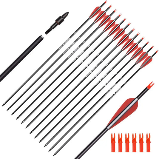 Elong 6/12PCS 26/28/30" Arrows for Compound Bows