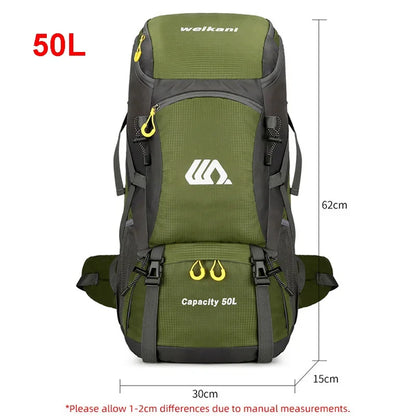 50L Large Waterproof Mountaineering Backpack Camping Men Hiking Bag Tourist Rucksack  Outdoor Sports Climbing  Bag Luggage Travel