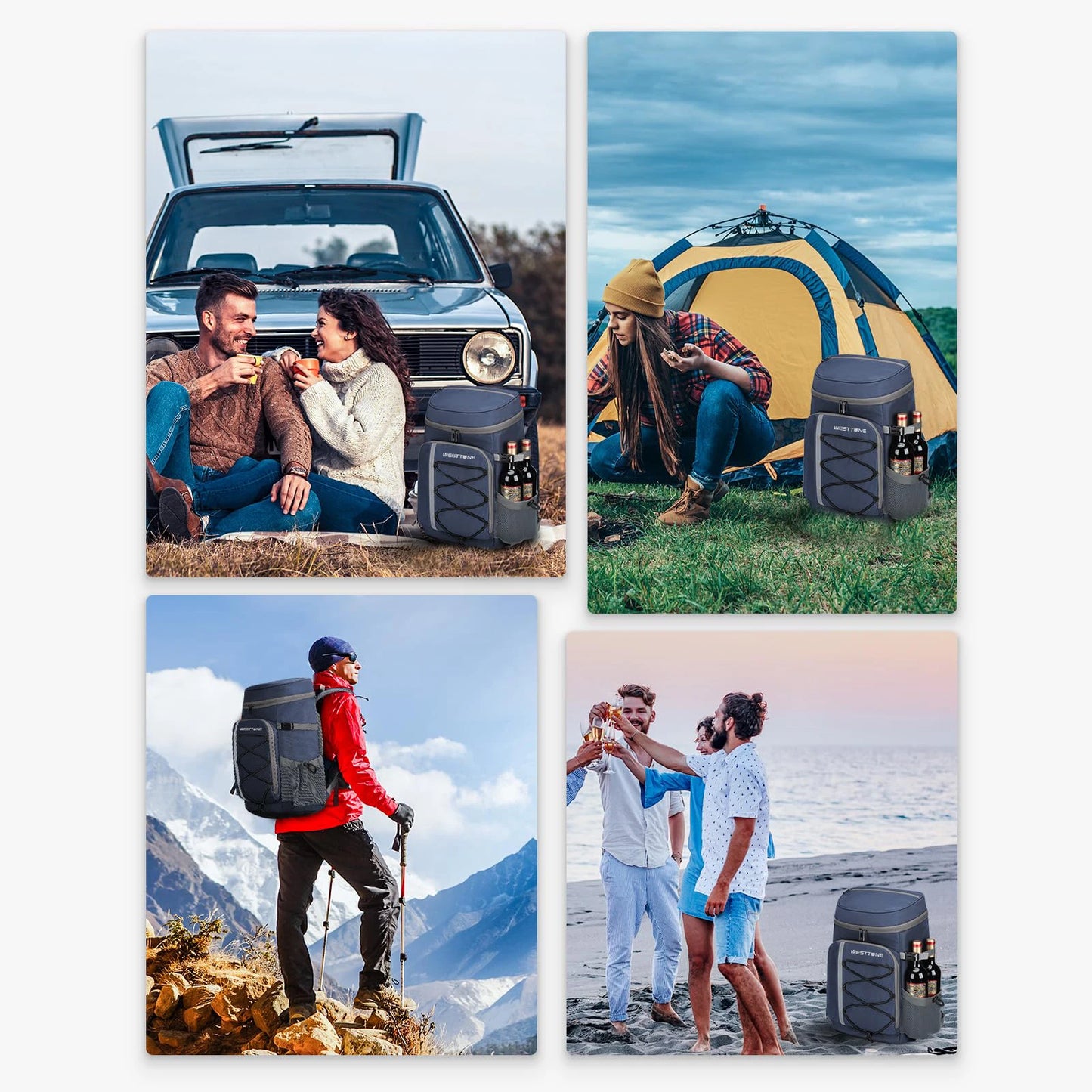 35 Can Cooler Backpack Leakproof Insulated Soft Cooler Bag