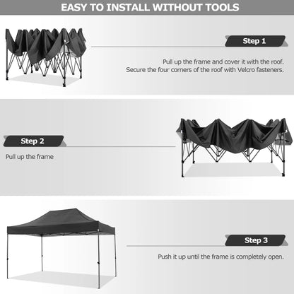 10x15 Heavy Duty Pop up Canopy Tent