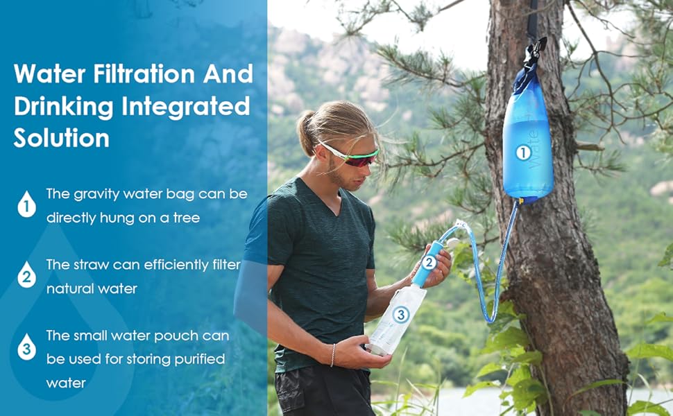 Waterdrop Gravity Water Filter Straw,